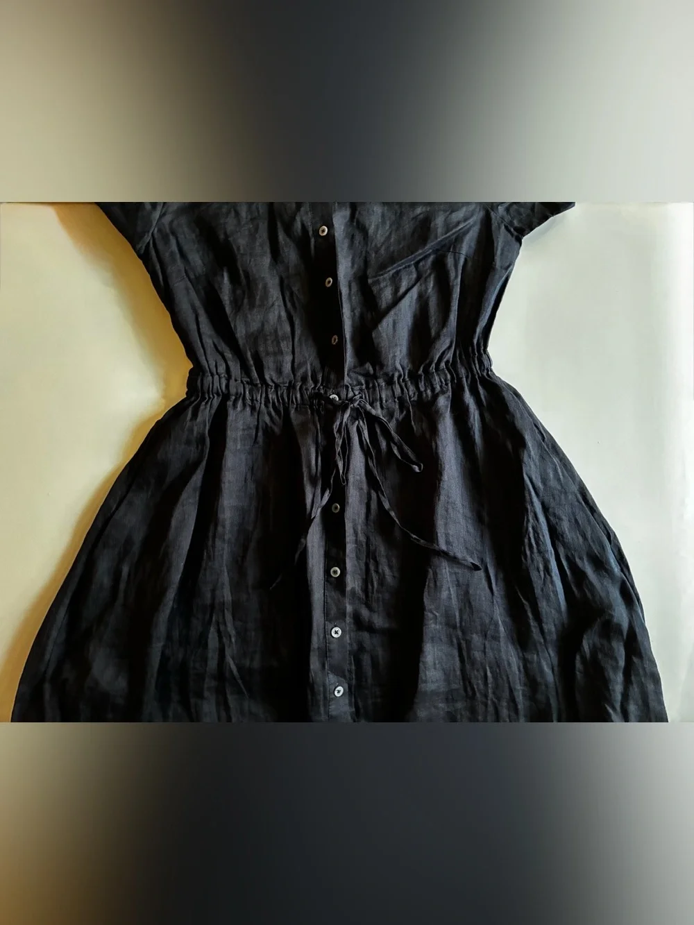 J. Crew Black Cerise shirt-dress in ramie with detachable lining.4T.NWT
